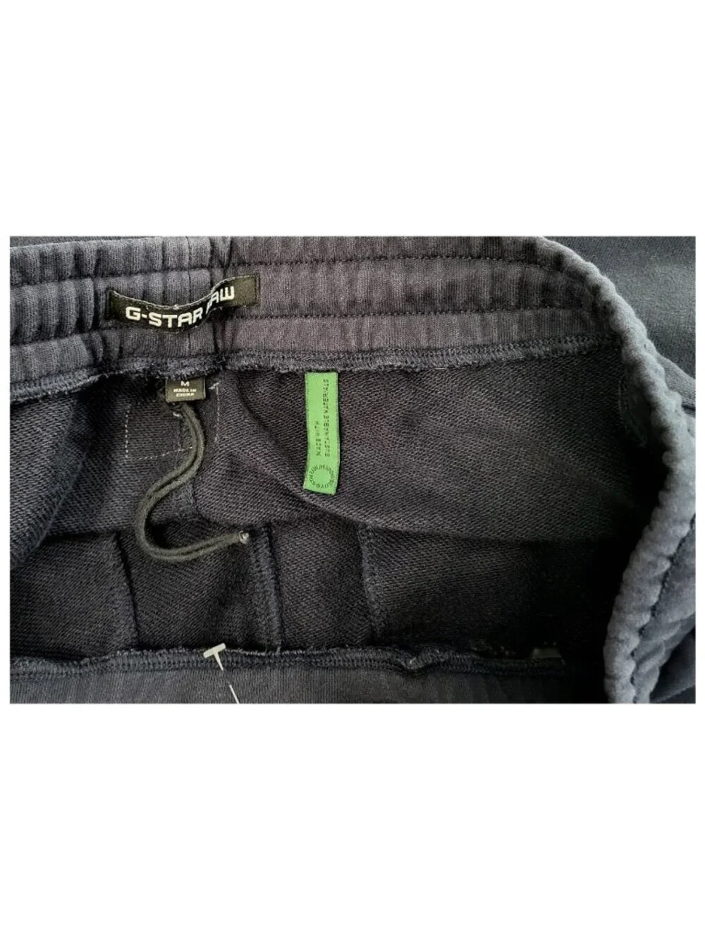 G STAR RAW Black Cargo Pocket Sweat Pants Drawstring Joggers - Men's Size M